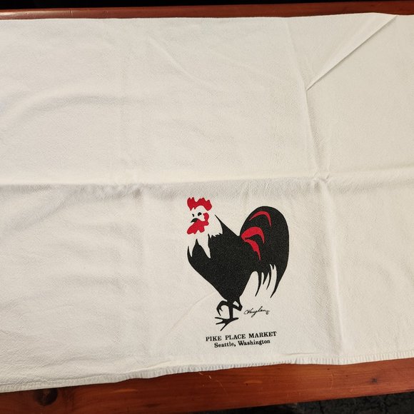 Pike Place Market Tea Towel--Rooster - Picture 2 of 2